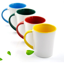 wholesale color ceramic coffee cup/mug in different color inside BPA Free, dishwasher safe